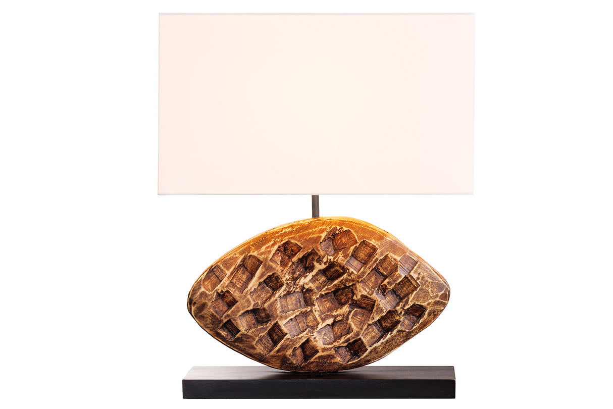 Tischleuchte REEF 50cm Regenbaumholz