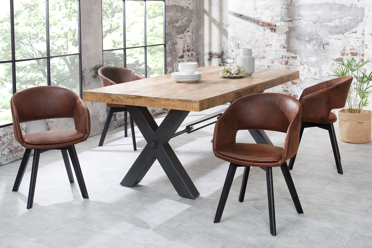 Stuhl NORDIC STAR Mikrofaser braun