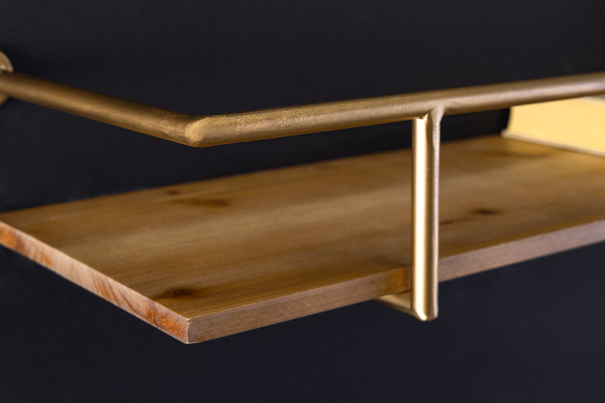Wall shelf HERITAGE 75cm iron nature pinewood