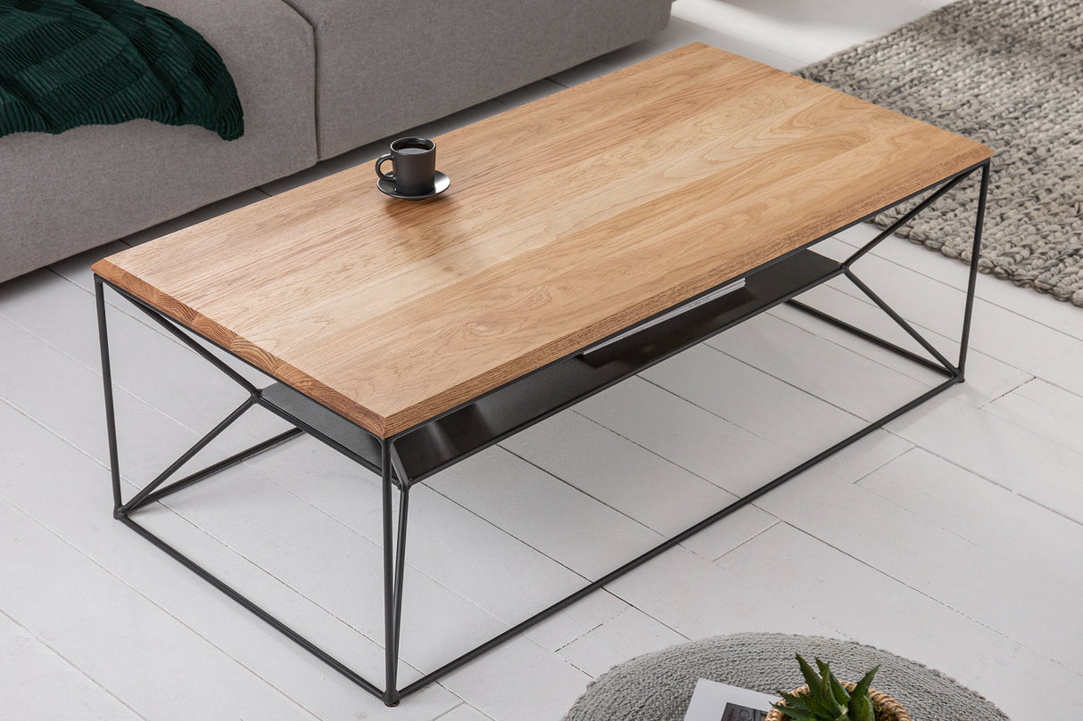 Couchtisch ARCHITECTURE 110cm Eiche und Metall