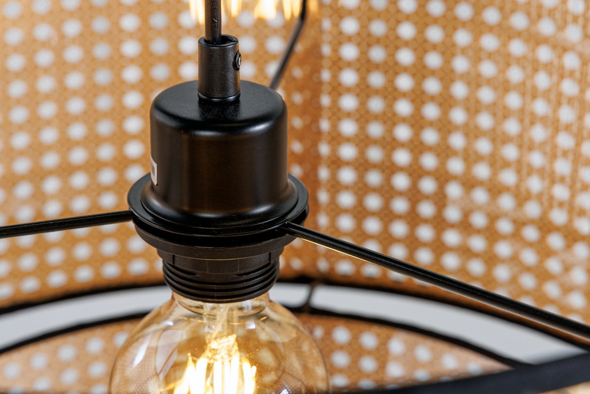 Pendant lamp WIENER GEFLECHT 45cm black edge