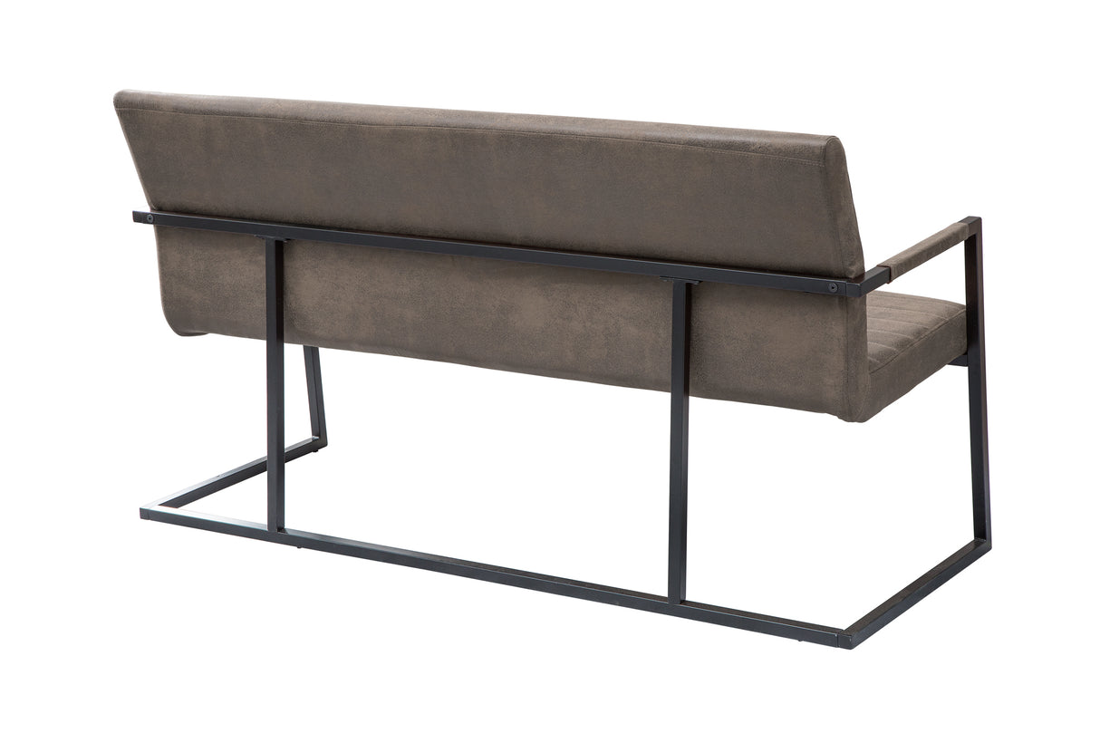 Bank LOFT 160cm Mikrofaser Vintage Taupe