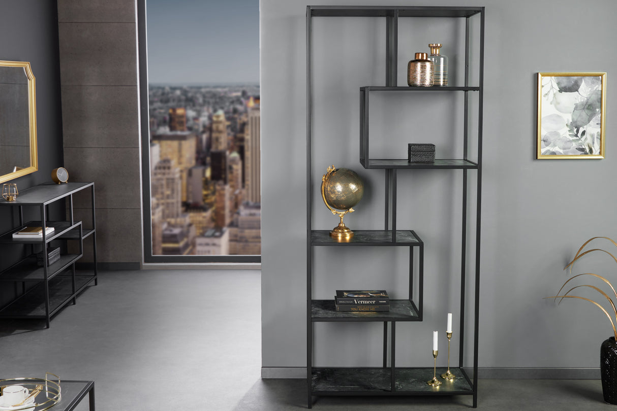 Shelf SLIM LINE 185x77cm marble look anthracite