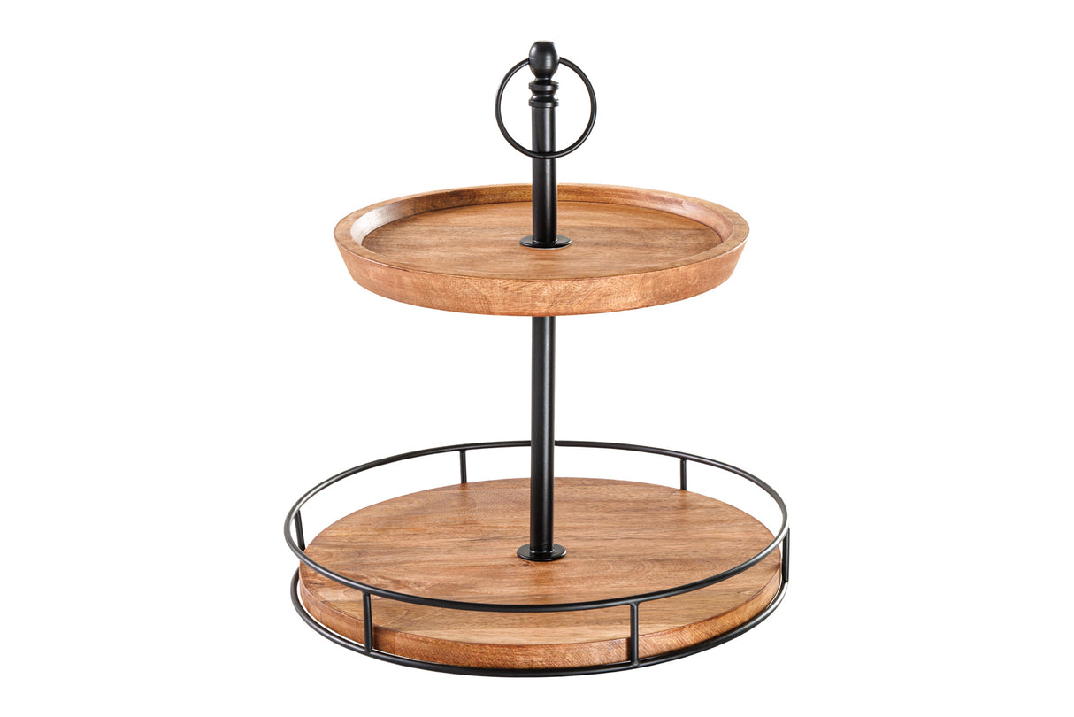 Etagere PURE NATURE 38cm 2 trays mango wood