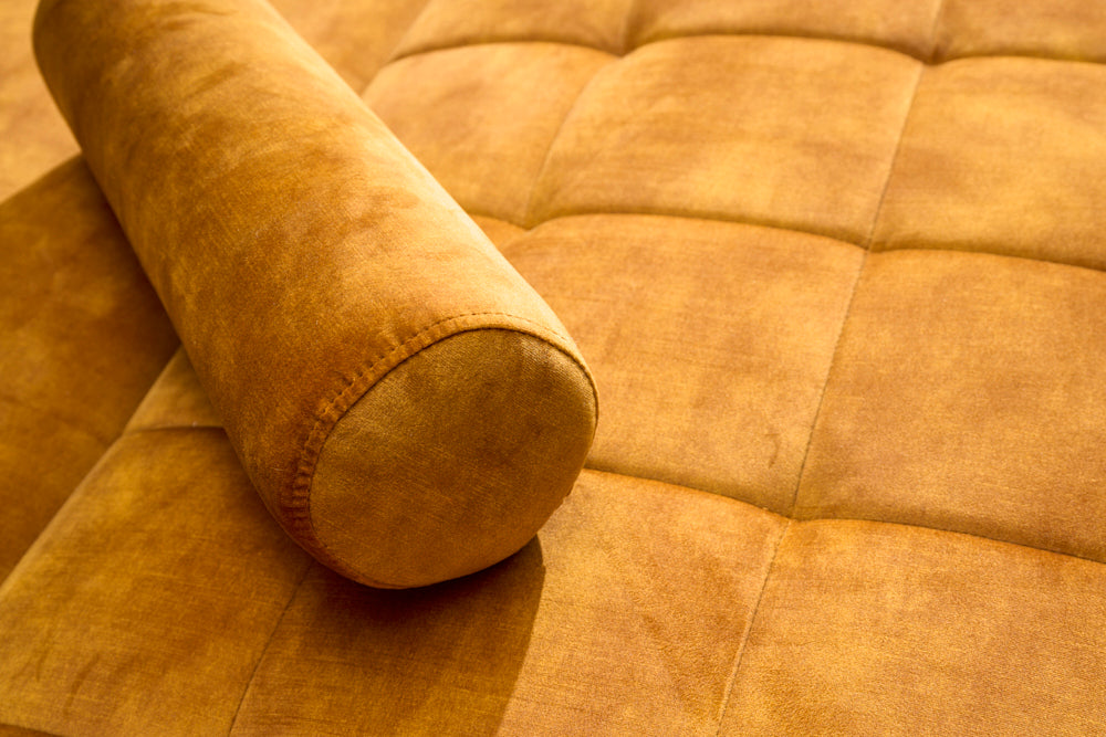 Schlafsofa COUTURE 200cm Micro Velours senfgelb