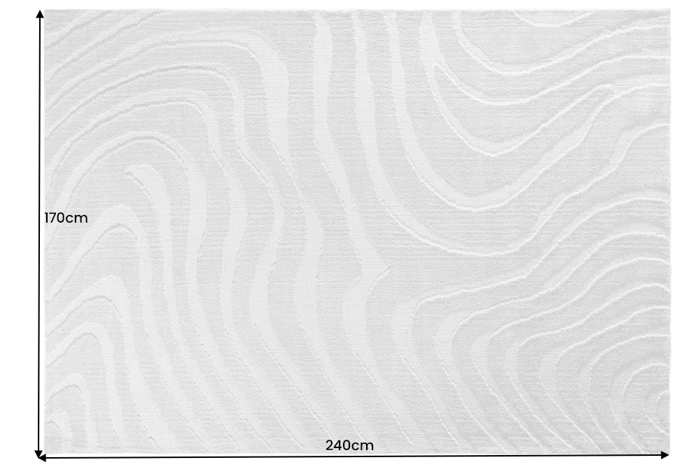 Teppich WAVE 170x240cm grau