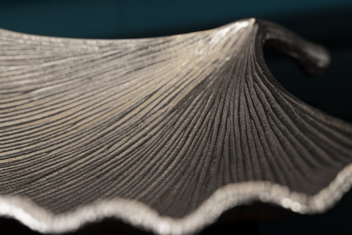 Decoration bowl GINKGO 42cm silver