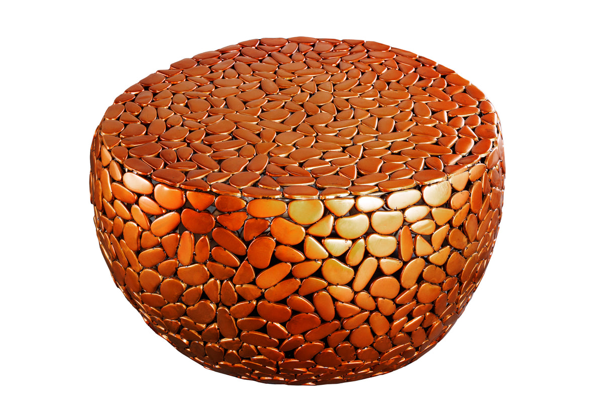 Coffee table STONE MOSAIC 75cm copper