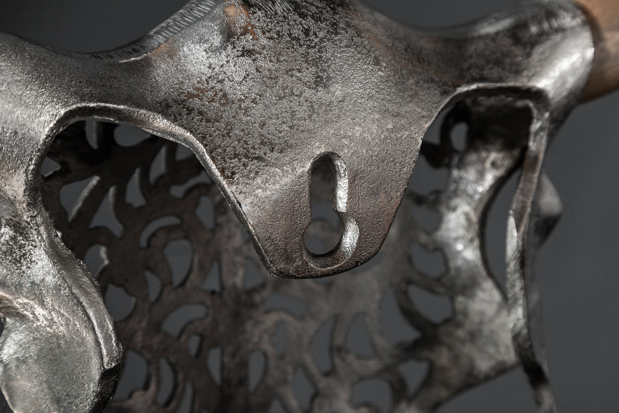 Wanddeko Totenkopf EXOTIC BULL 57cm silber Mangoholz Hörner