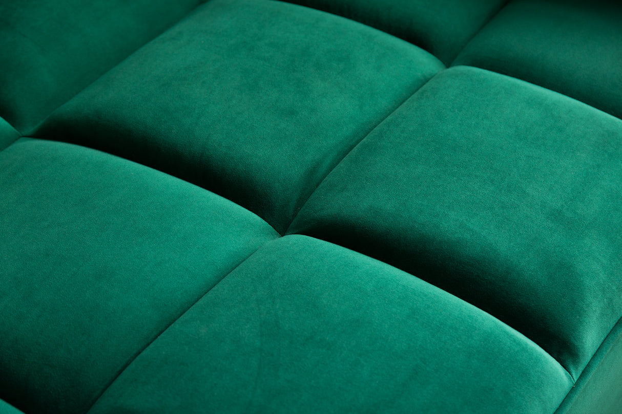 Schlafsofa BOUTIQUE 215cm mit Armlehnen Samt smaragdgrün