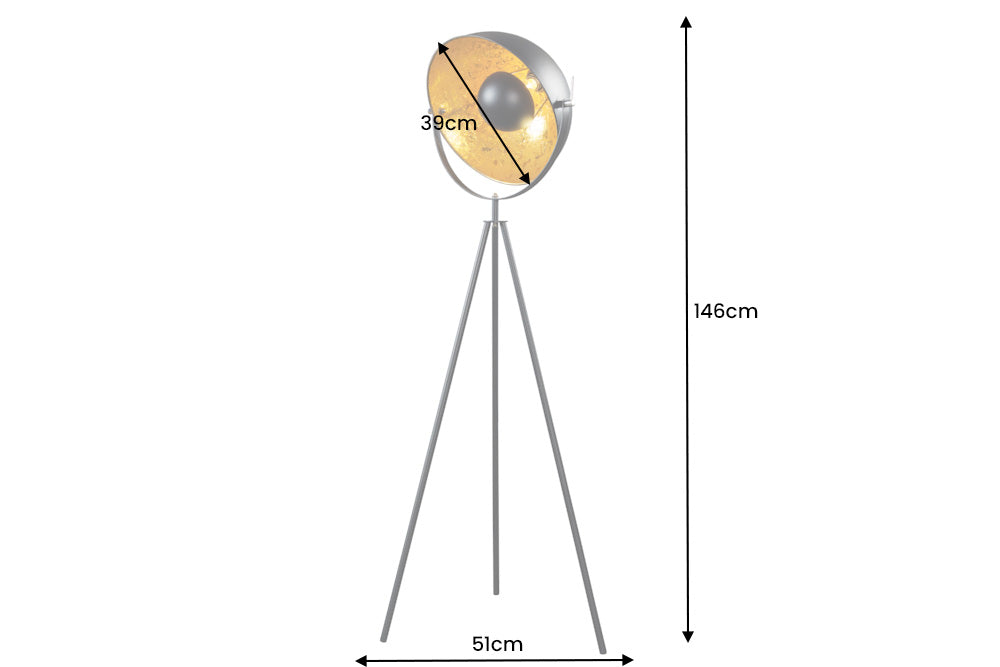 Stehleuchte STUDIO 145cm schwarz gold