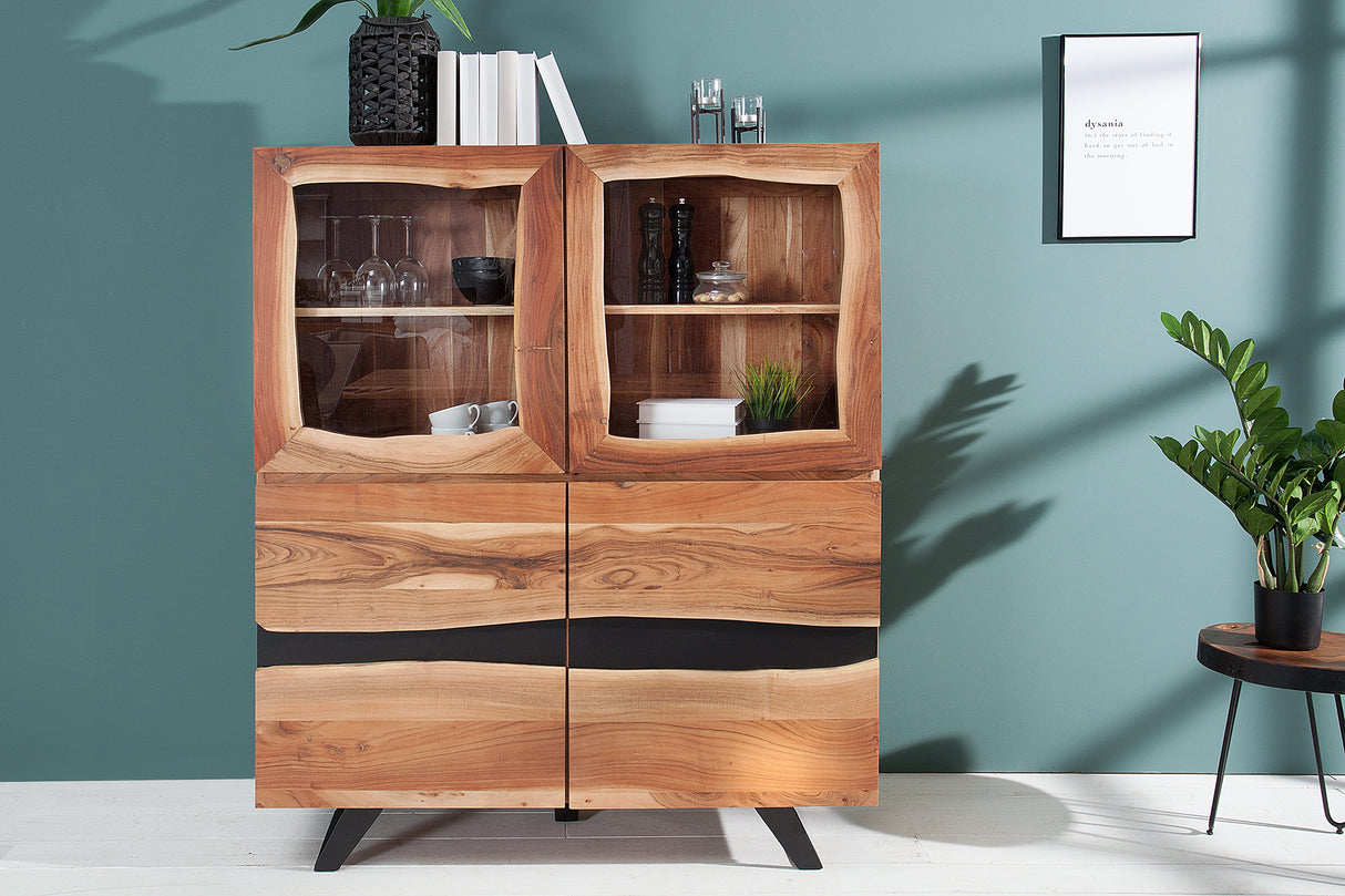 Highboard AMAZONAS 140cm Akazienholz