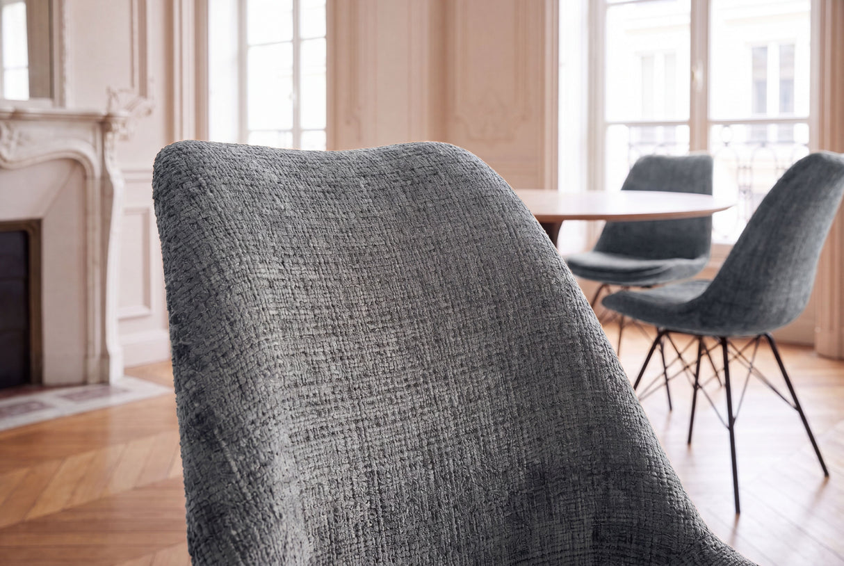 Chair SCANDINAVIA MEISTERSTÜCK textured fabric grey