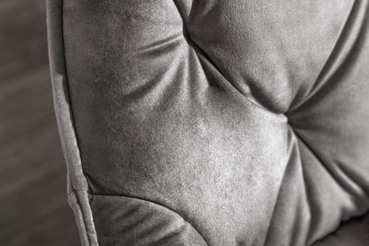 Chair MILANO with armrests velvet grey green