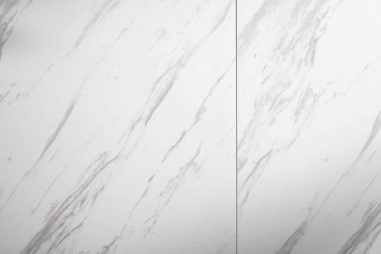 Dining table PROMETHEUS 180-260cm marble look white