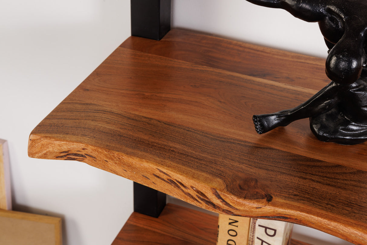 Shelf MAMMUT 180cm acacia wood natural and metal black