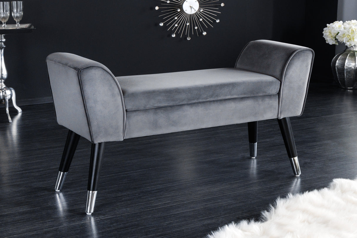 Bank SCARLETT 90cm samtgrau