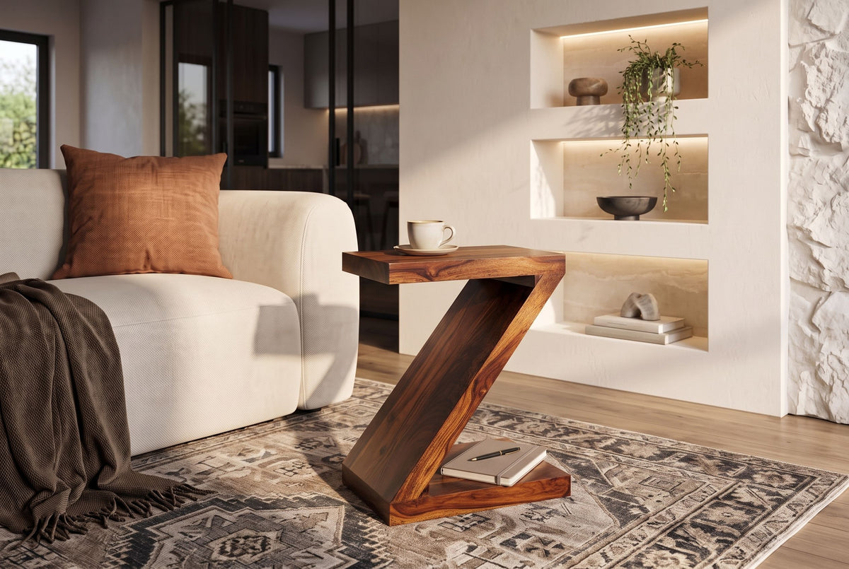 Beistelltisch Z 45cm Sheesham Holz