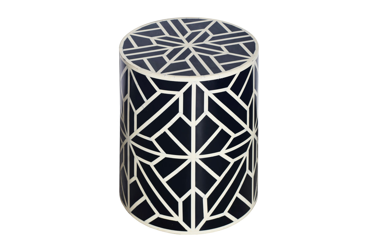 Side table HARMONY NATURE 45cm black white