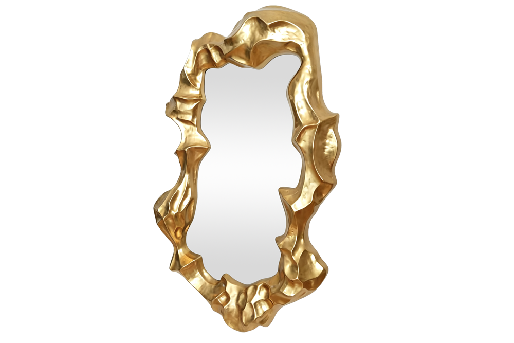 Wandspiegel VENETIA 150cm asymmetrische organische Form gold