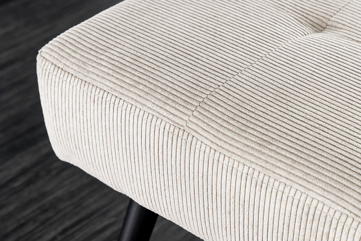 Bench BOUTIQUE 100cm beige cord