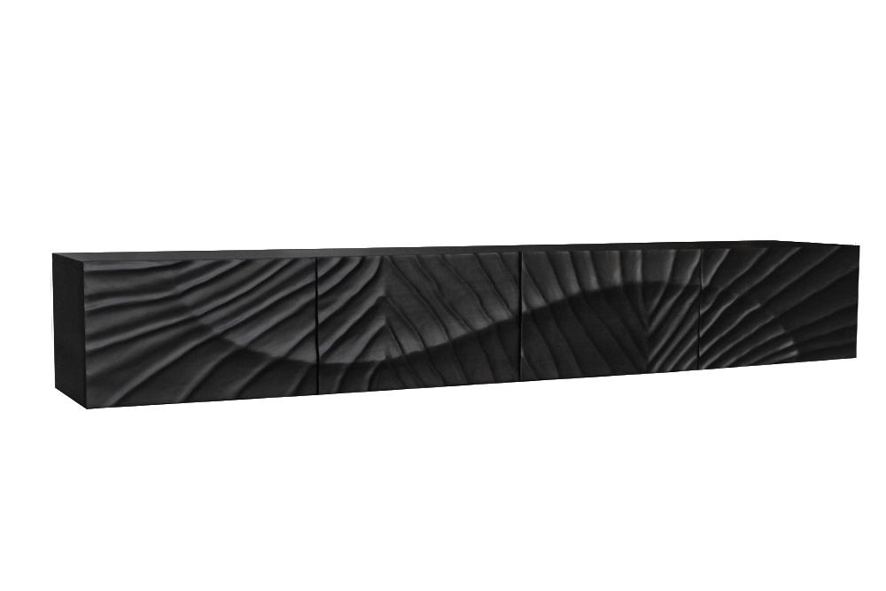 TV-Board SCORPION 200cm 3D hanging mango wood black