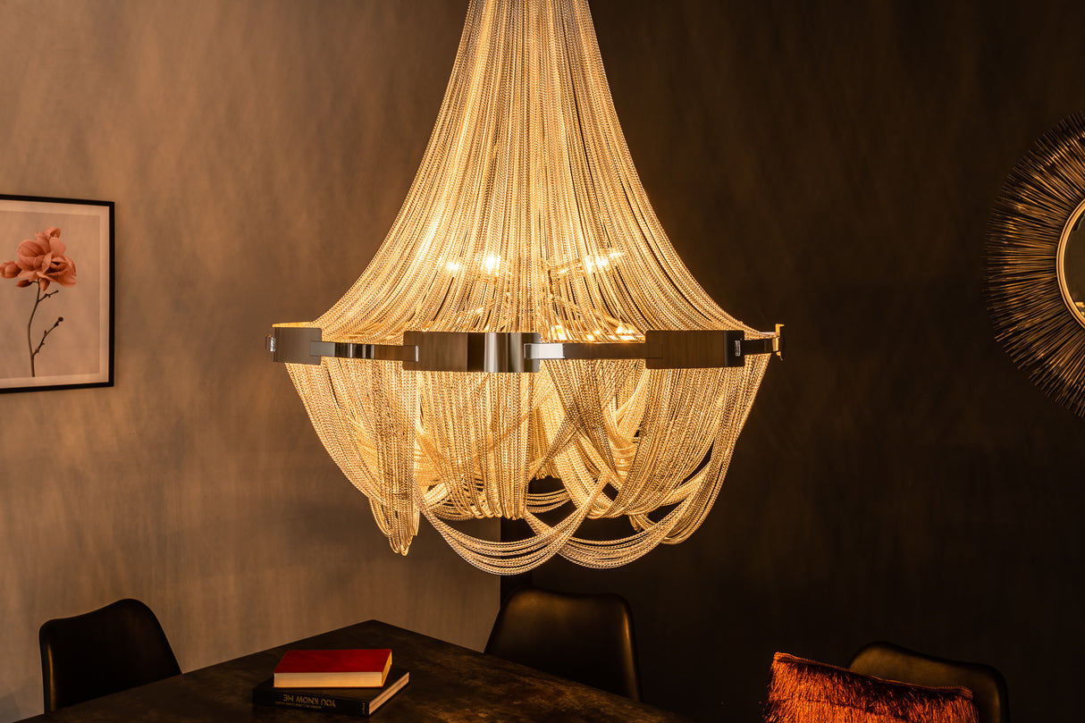 Kronleuchter ROYAL 70cm Aluminium silber