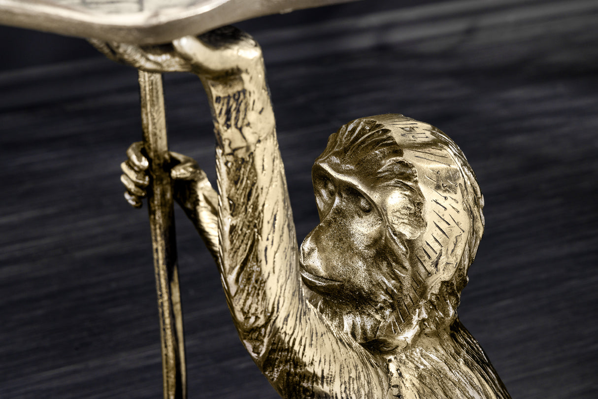Side table WILDLIFE MONKEY 55cm antique gold