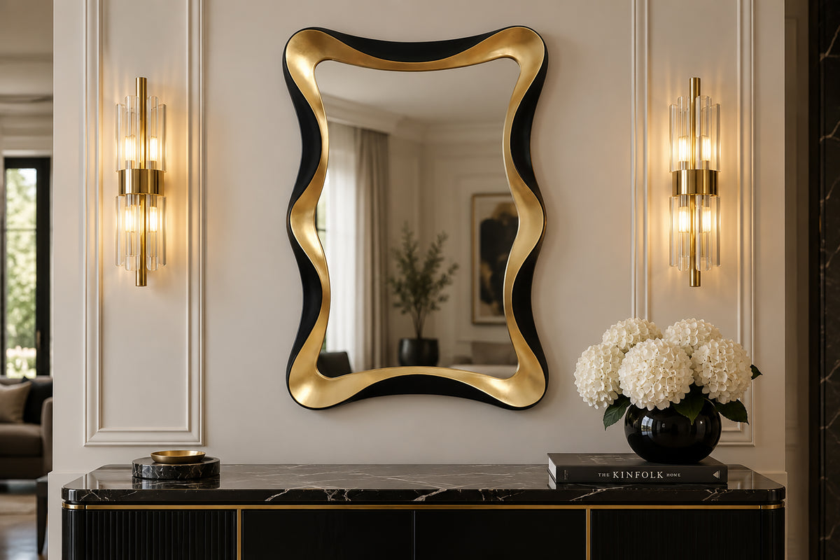 Wandspiegel ALICE 120 cm schwarz gold