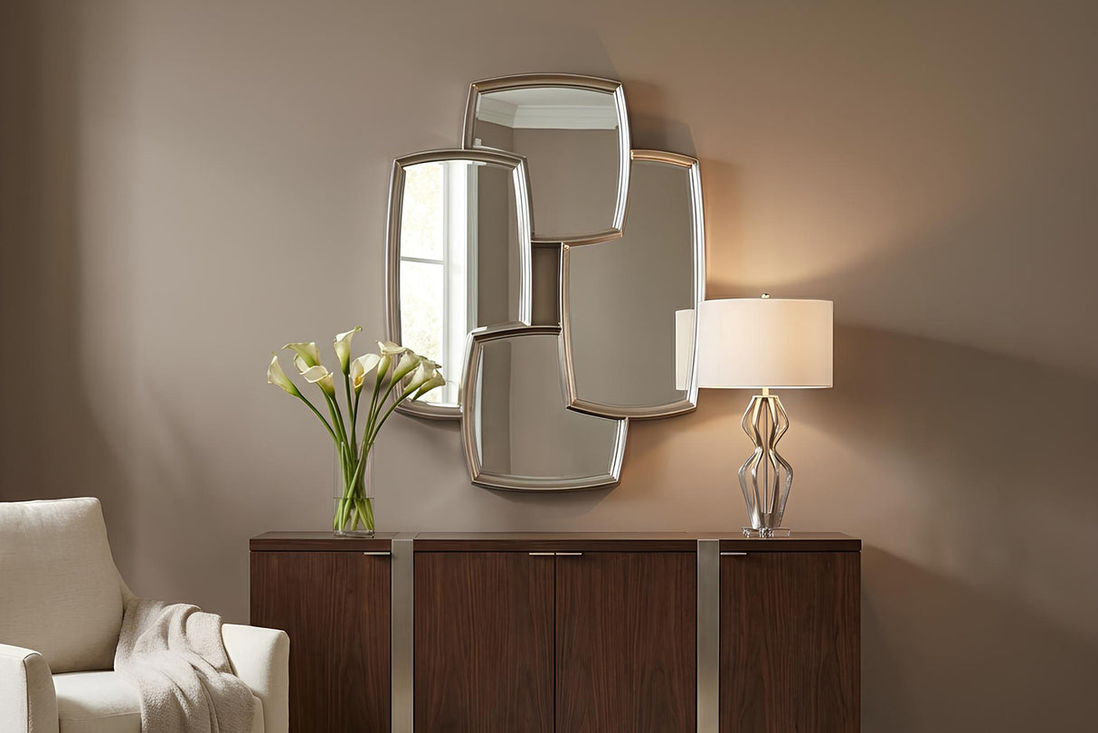 Wall mirror QUADRA 90cm silver