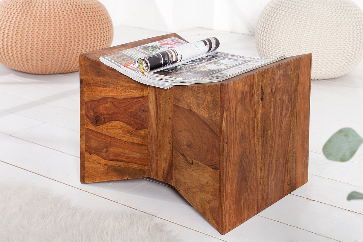 Side table PYRAMID 45cm sheesham wood