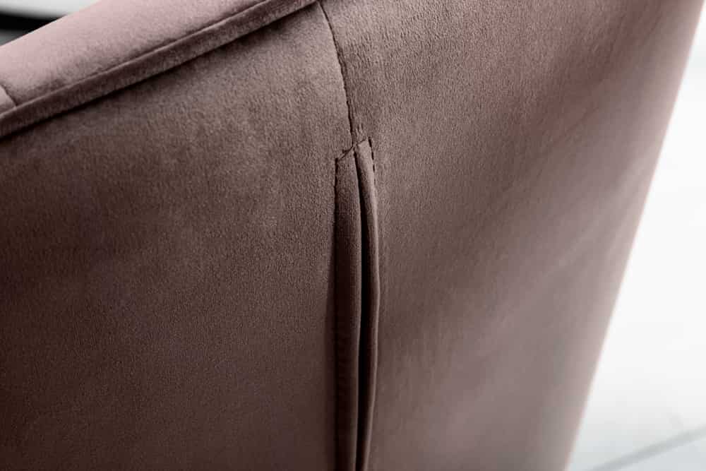 Chair LOFT with armrests velvet taupe brown