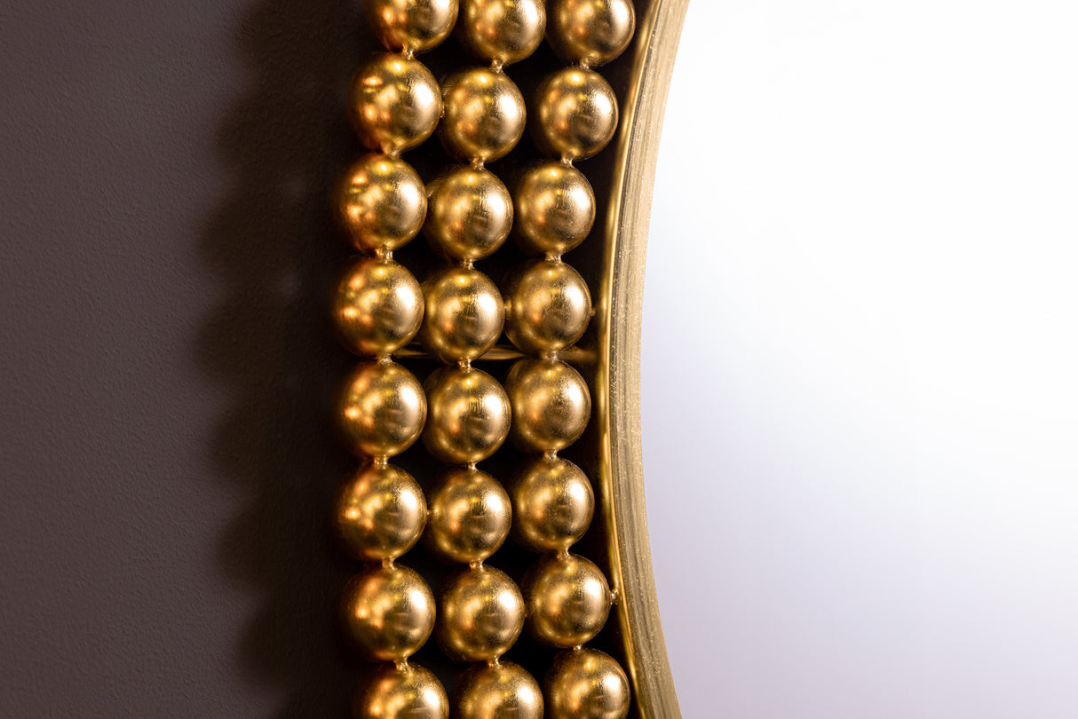 Wandspiegel PEARLS 75cm Eisen gold