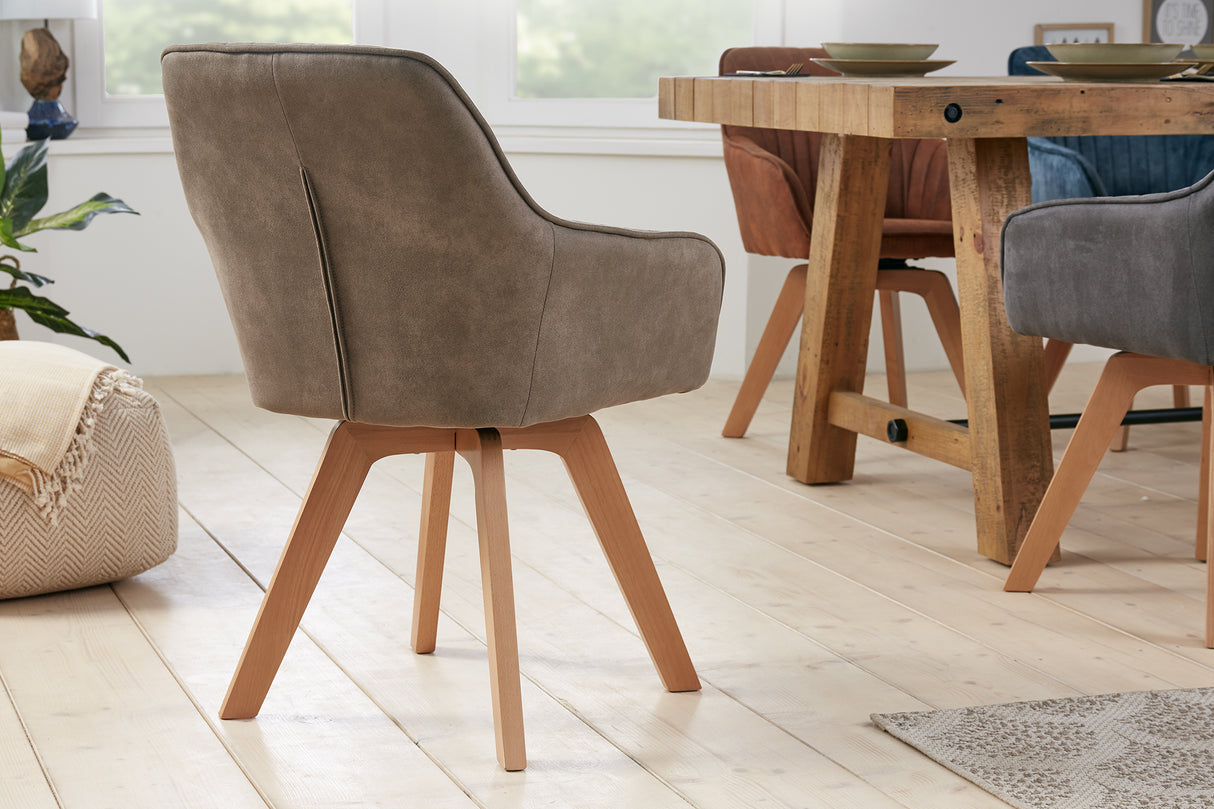Drehstuhl LIVORNO 180° Mikrofaser taupe