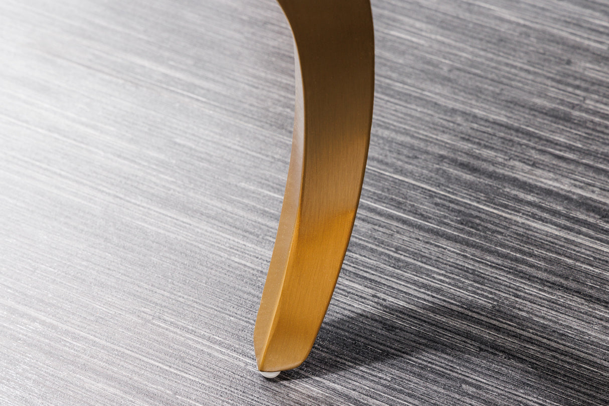 Stuhl MODERN BAROCK mit goldenen Beinen und Löwenkopf Samt Grau