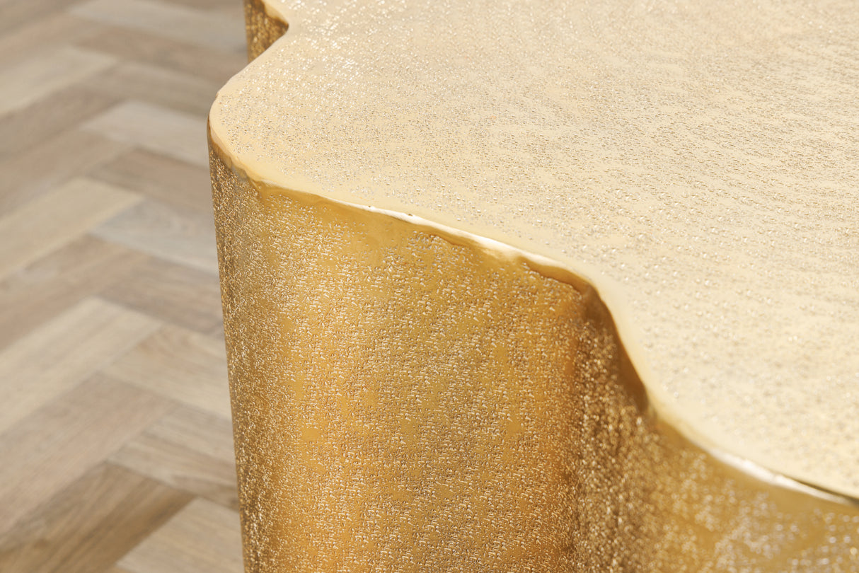 Coffee table ORGANIC ORIENT 70cm gold