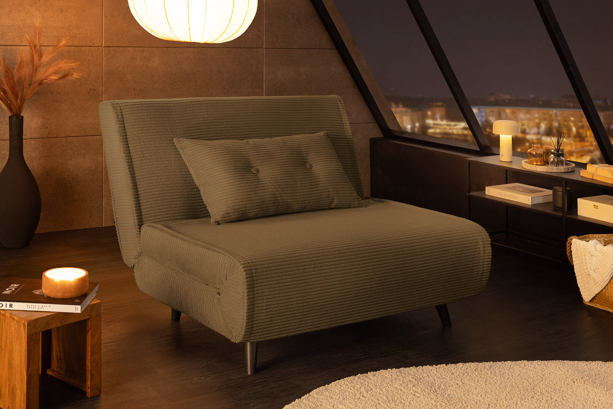 Schlafsessel SMART MULTIFUNCTION 100cm Kordel grün