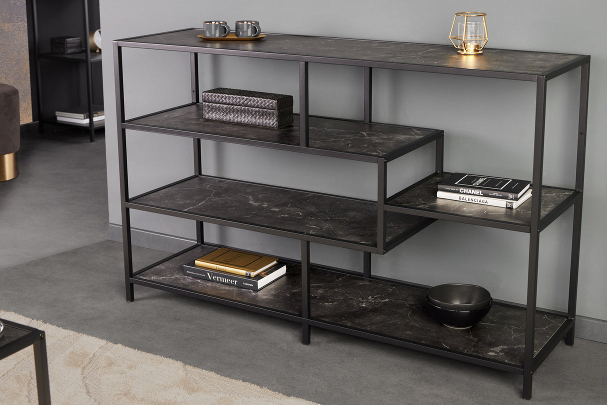 Shelf SLIM LINE 115x80cm marble look anthracite