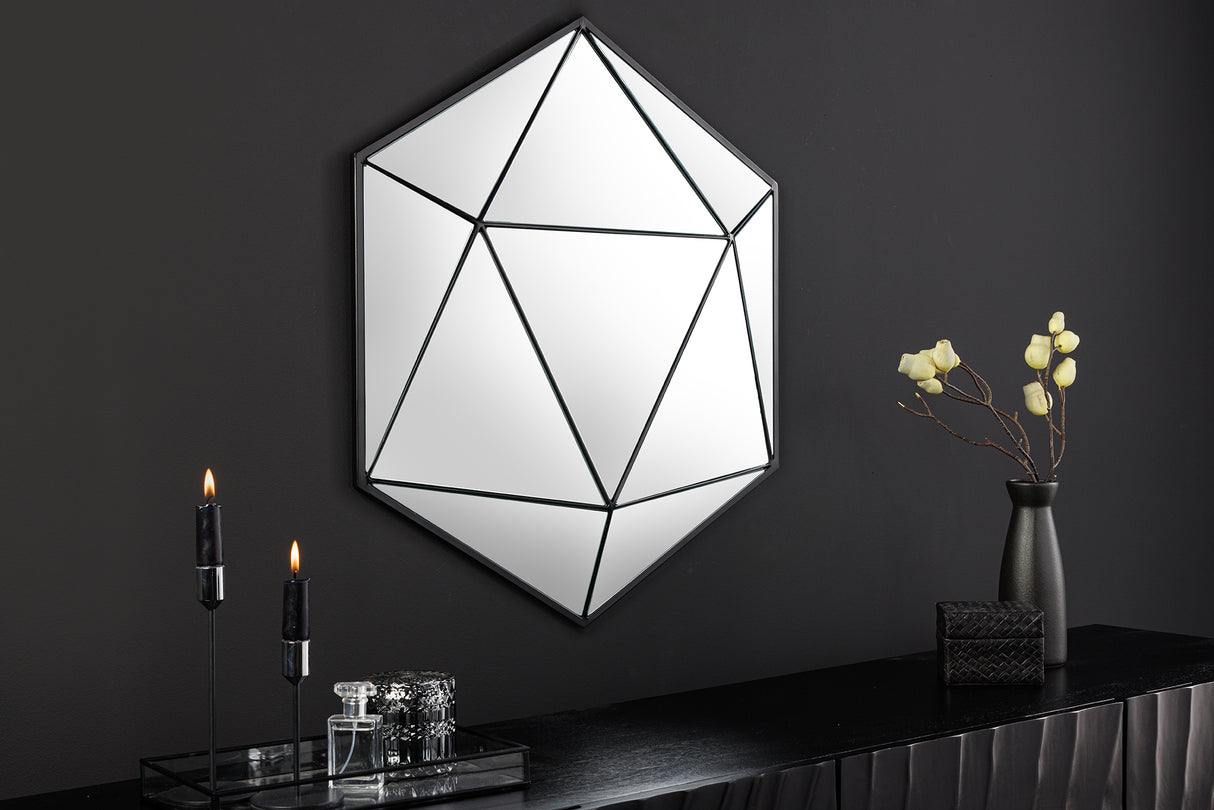 Wandspiegel DIAMOND 60cm schwarz