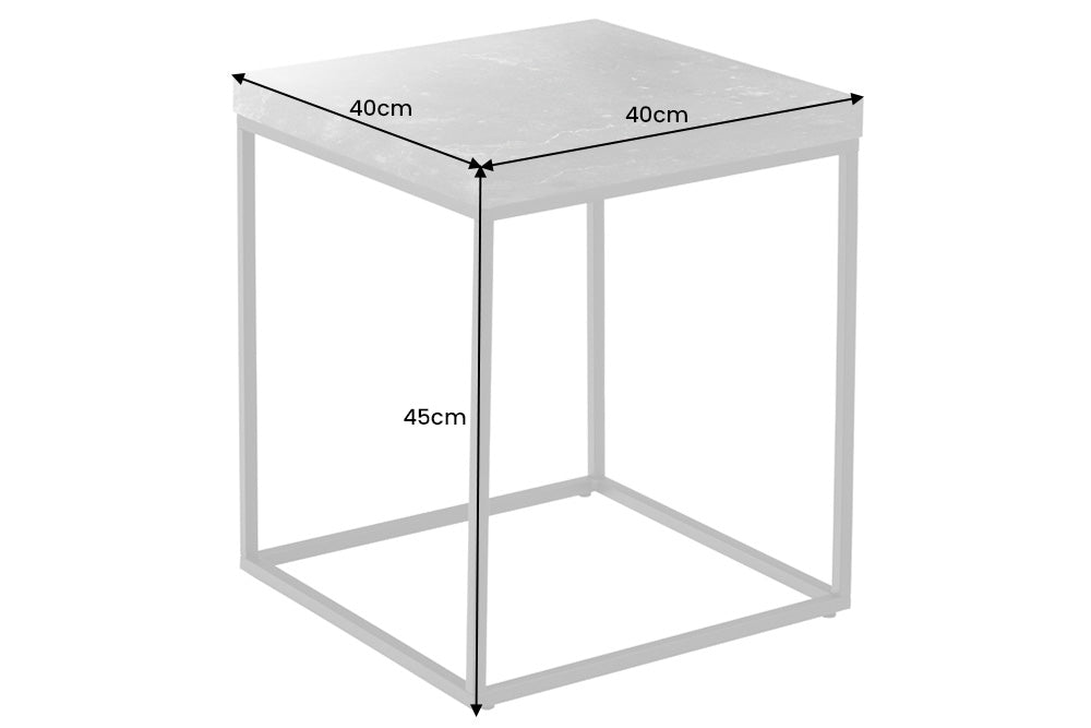 Beistelltisch ARCHITECTURE 45cm anthrazit Marmor
