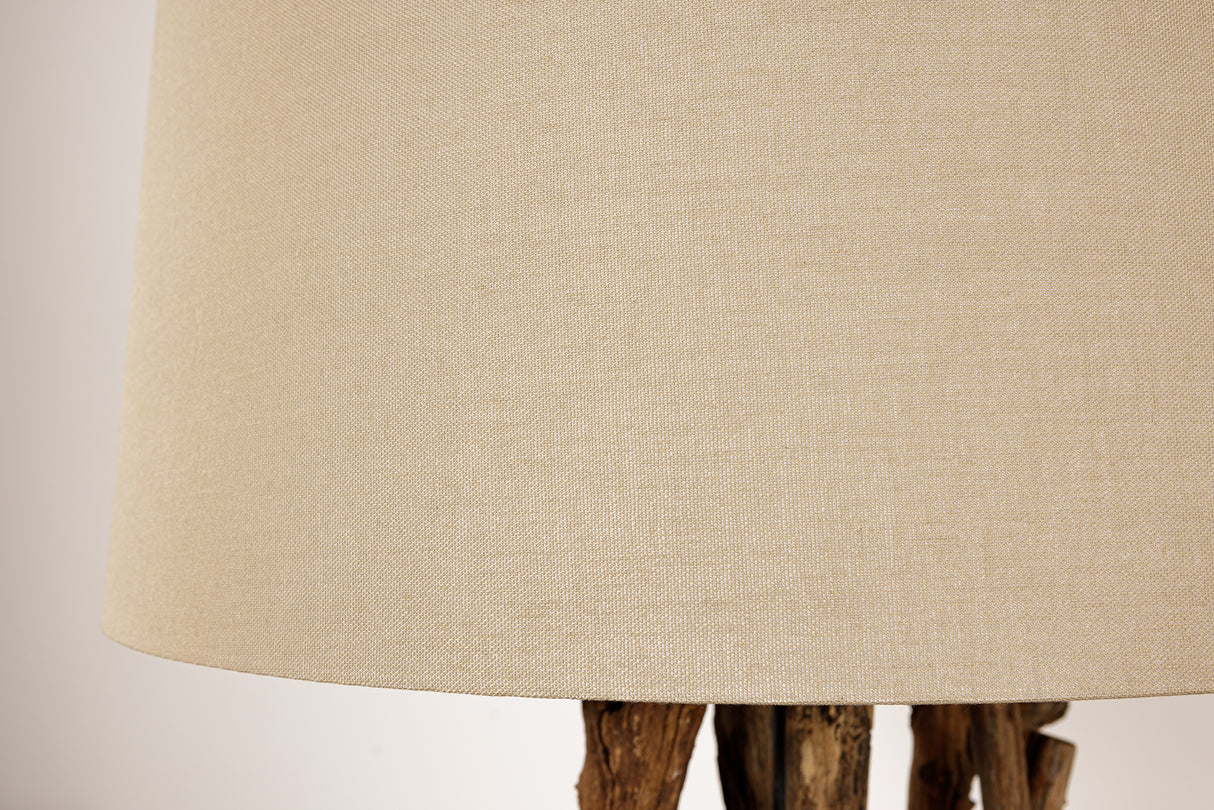 Lampenschirm 48x25x55cm Leinen beige für Stehlampe