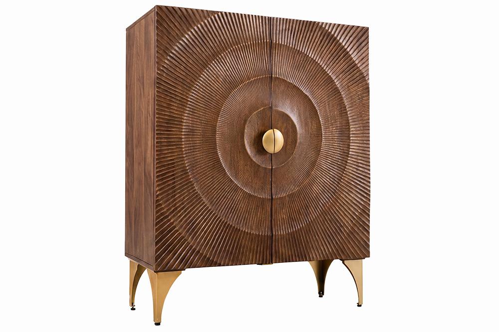 Highboard GOLDEN SUNSET 120cm 3D mango wood brown