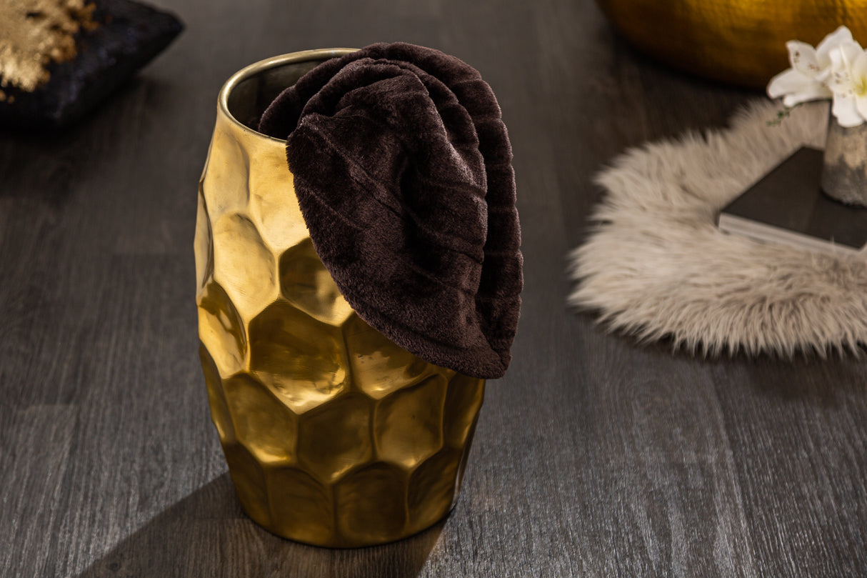 Side table ORGANIC ORIENT 50cm with hammer stroke effect gold