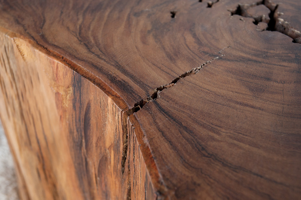 Side table PURE 30cm trunk massive acacia wood