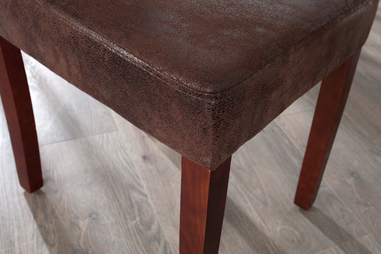 Chair GENUA vintage look coffee microfibre