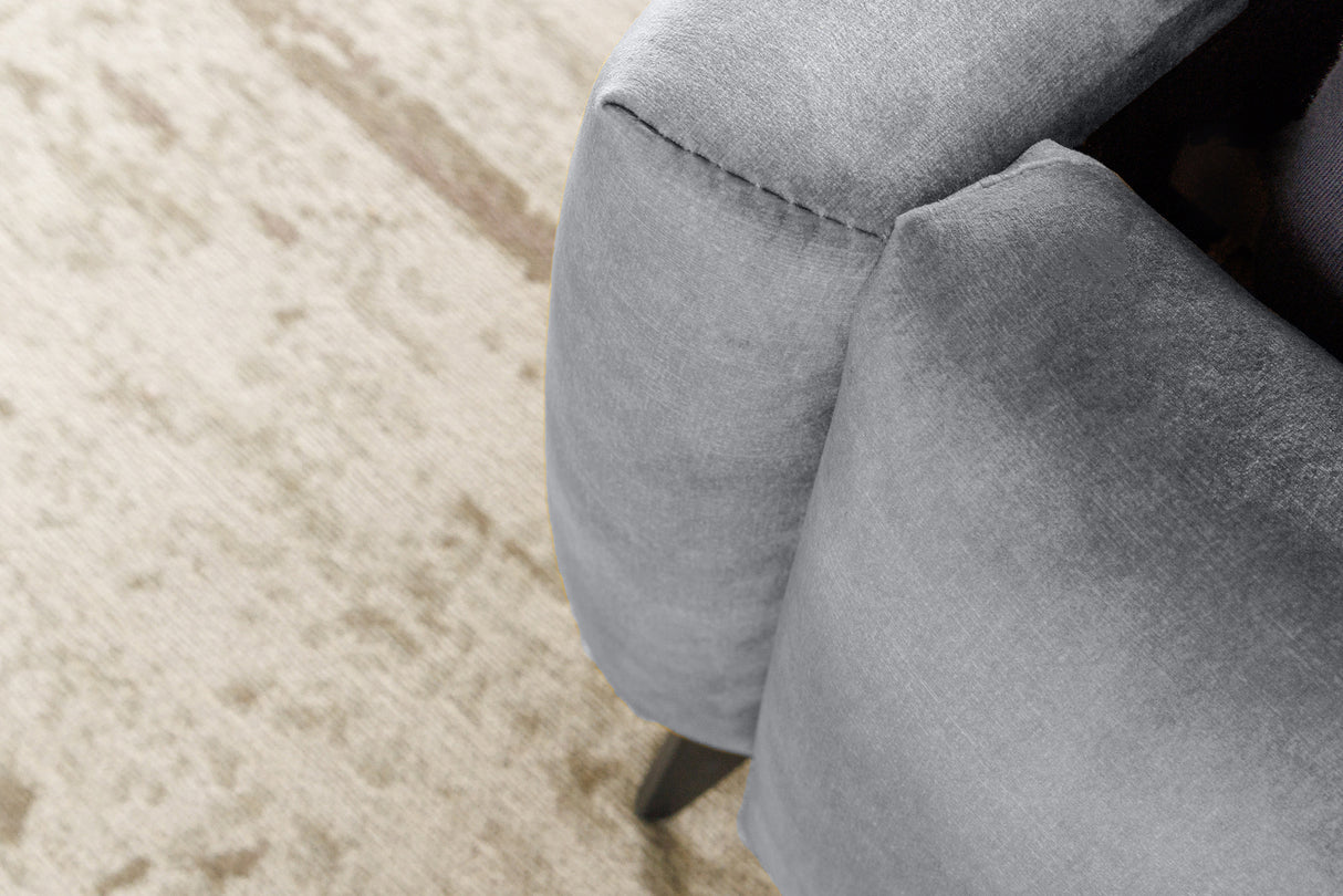 Bed AMSTERDAM 180x200cm velvet grey