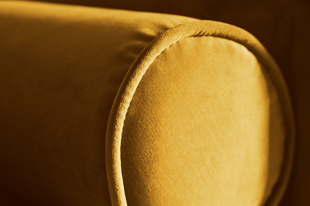 Sofa COZY VELVET 220cm 3-Sitzer Samt senfgelb