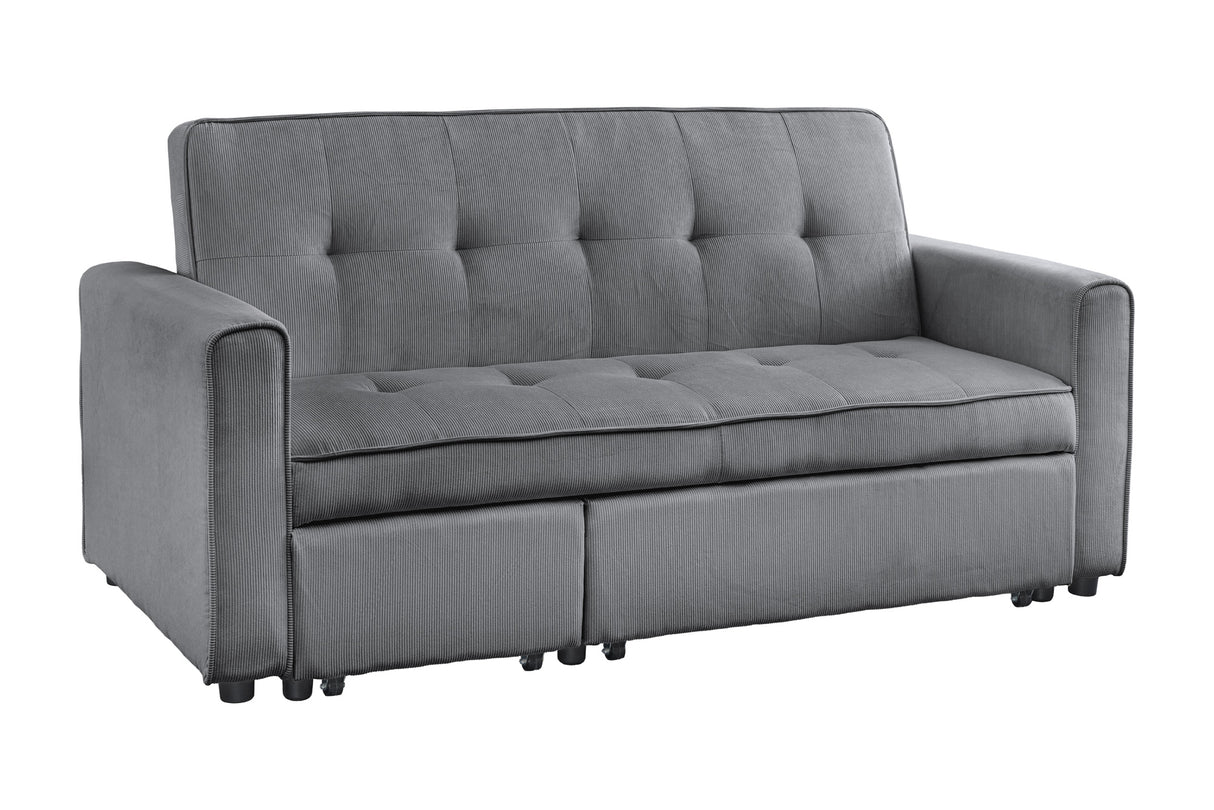 Sofa bed SMART 180cm 2-seater cord grey