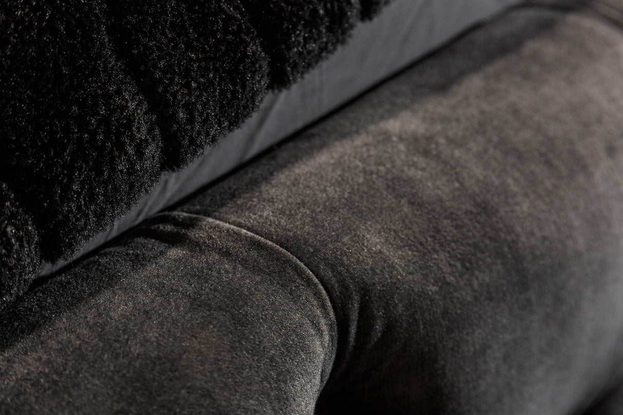 Bed PARIS CHESTERFIELD 180x200cm velvet olive grey