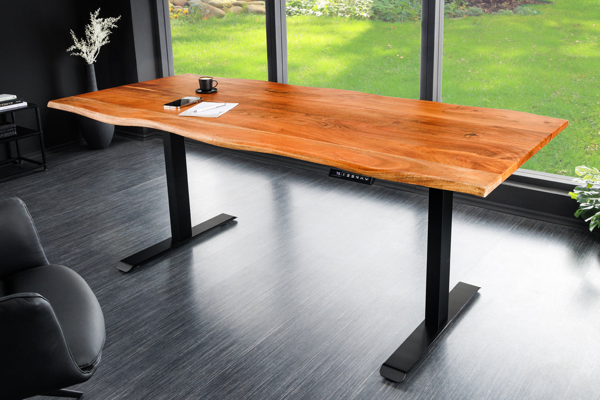 Schreibtisch MAMMUT 180cm Tischplatte Akazienholz ohne Beine